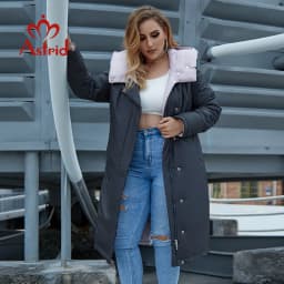 Astrid 2022 New Winter Women's coat women long warm parka fashion thick Jacket hooded Bio-Down Plus size female clothing AT-6703