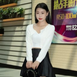 Blouses Black Cropped Knitted Sweater Korean Fashion Cardigan Female Women's Coat Spring 2025 Clothing Long Sleeve Top Jersey