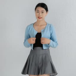 Blouses Black Cropped Knitted Sweater Korean Fashion Cardigan Female Women's Coat Spring 2025 Clothing Long Sleeve Top Jersey