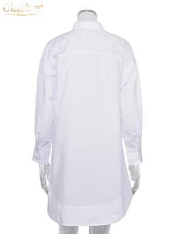 Clacive White Loose Lapel Women'S Shirt 2021 Autumn Long Sleeve Fashion Blouses Casual Office Single-Breasted Shirts Top Woman