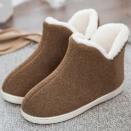 Winter Adult Men And Women Thick Warm Floor Shoes High Tube Non-Slip Indoor Cotton Shoes Plush Home Slippers Shoes Women