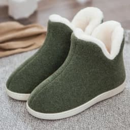 Winter Adult Men And Women Thick Warm Floor Shoes High Tube Non-Slip Indoor Cotton Shoes Plush Home Slippers Shoes Women