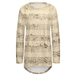 Music Tee Shirt Note Funny Print Women T Shirt Oversized Summer T-Shirt