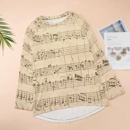 Music Tee Shirt Note Funny Print Women T Shirt Oversized Summer T-Shirt