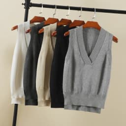 Women's Vest Cropped Sweater Clothing Preppy Style Tops Sweaters Blouse Pullover Warm Korean Padded Woman Female Sleeveless