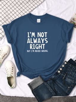 Women's T-Shirt Cool Interesting Letters Printed Tees Female Summer Oversized Tshirt Woman Round Neck Casual Tshirt Tops