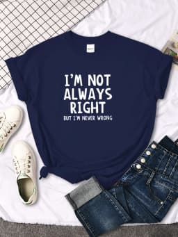Women's T-Shirt Cool Interesting Letters Printed Tees Female Summer Oversized Tshirt Woman Round Neck Casual Tshirt Tops