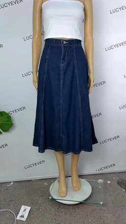 Lucyever Korean Style High Waist Long Skirts for Women Fashion 2023 Summer Thin A-Line Denim Skirt Women's All-Match Midi Skirts