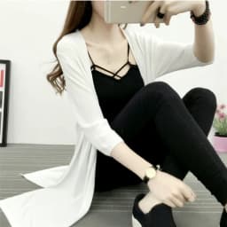 2025Women Spring Summer Sun Protection Clothing Long Cardigan Female Knitted Sweater Women Ice shreds Coat Ladies Shawl