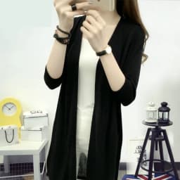2025Women Spring Summer Sun Protection Clothing Long Cardigan Female Knitted Sweater Women Ice shreds Coat Ladies Shawl
