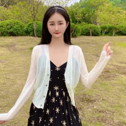Knitted Ladies Sweaters Women's Coat Summer Cardigan Cropped Basic V-neck Tricot Black Cute Crochet Top Girls White Outerwear