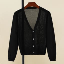 Knitted Ladies Sweaters Women's Coat Summer Cardigan Cropped Basic V-neck Tricot Black Cute Crochet Top Girls White Outerwear