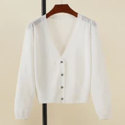 Knitted Ladies Sweaters Women's Coat Summer Cardigan Cropped Basic V-neck Tricot Black Cute Crochet Top Girls White Outerwear
