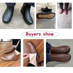 2025 Top Quality Mom Leather Ankle Boots Women Non-slip Winter Fur Snow Boots Female Wedge Oxford Sneakers Womens Winter Shoes