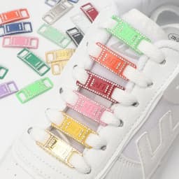 Large Glitter Shoelaces Buckle Metal Buckle Shoelace Accessories Metal Lace Lock DIY Sneaker Shoe Decorations 2pcs / Pair