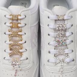 Large Glitter Shoelaces Buckle Metal Buckle Shoelace Accessories Metal Lace Lock DIY Sneaker Shoe Decorations 2pcs / Pair