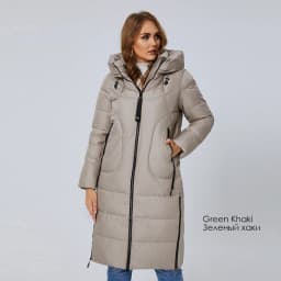 HaiLuoZi 2022 New Winter Women's Coat High Collar Plus Size Thick Fashion Side Zipper Female Clothing Parkas Women Jackets 6079