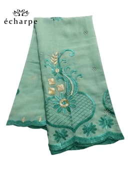 2024 New Dubai Scarf For Muslim Women African Cotton Hijab Islam Hijab Pashmina Turban Headscarf Embroidery Shawls