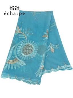 2024 New Dubai Scarf For Muslim Women African Cotton Hijab Islam Hijab Pashmina Turban Headscarf Embroidery Shawls