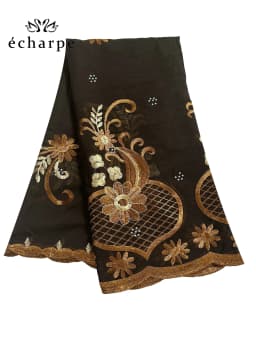 2024 New Dubai Scarf For Muslim Women African Cotton Hijab Islam Hijab Pashmina Turban Headscarf Embroidery Shawls
