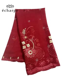 2024 New Dubai Scarf For Muslim Women African Cotton Hijab Islam Hijab Pashmina Turban Headscarf Embroidery Shawls