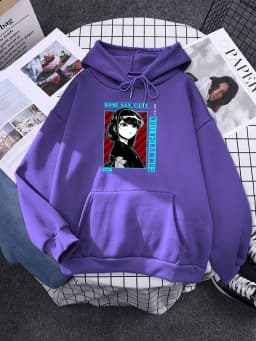 Komi San Can'T Communication Women Hoody Street Hooded Sweatshirts Harajuku Comfortable Pullovers Korean Soft Female Streetwear