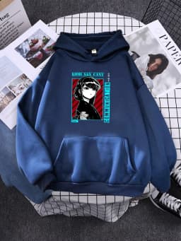 Komi San Can'T Communication Women Hoody Street Hooded Sweatshirts Harajuku Comfortable Pullovers Korean Soft Female Streetwear