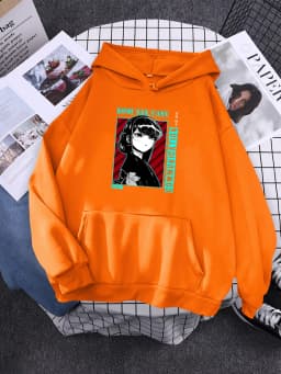 Komi San Can'T Communication Women Hoody Street Hooded Sweatshirts Harajuku Comfortable Pullovers Korean Soft Female Streetwear