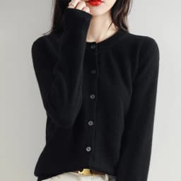 Knitted Cardigan Women's Sweater Autumn And Winter 2022 New Solid Color Coat Round Neck Short Long  Sleeve Loose  Korean Fashion