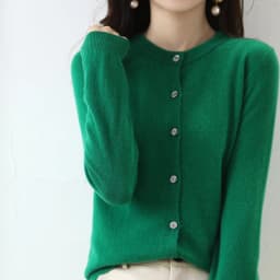 Knitted Cardigan Women's Sweater Autumn And Winter 2022 New Solid Color Coat Round Neck Short Long  Sleeve Loose  Korean Fashion