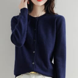 Knitted Cardigan Women's Sweater Autumn And Winter 2022 New Solid Color Coat Round Neck Short Long  Sleeve Loose  Korean Fashion