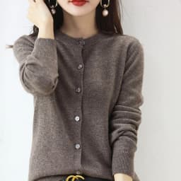 Knitted Cardigan Women's Sweater Autumn And Winter 2022 New Solid Color Coat Round Neck Short Long  Sleeve Loose  Korean Fashion