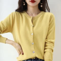 Knitted Cardigan Women's Sweater Autumn And Winter 2022 New Solid Color Coat Round Neck Short Long  Sleeve Loose  Korean Fashion