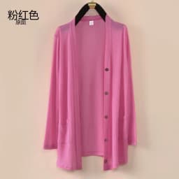 UHYTGF Fashion Women Coat 2022 New Knitted Shawl Cardigan Female Spring Summer Jacket Long-Sleeved Loose Size Thin Tops 5XL 1755