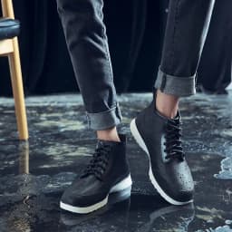 New Lover Lace-up Rain Boots Men Outdoor Non-slip Waterproof Work Water Boots Fashion Couple Ankle Platform Rainboots Size 36-45