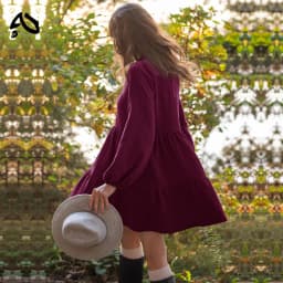 Muslin 100% Cotton Dress Retro Loose Ruffles Long Sleeve Green Dresses Women Robe