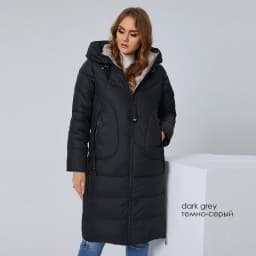 HaiLuoZi 2022 New Women Coat High Collar long Thick Women's Down Jacket Female Fashion Side Zipper L-5XL Elegant Hood Parka 6079