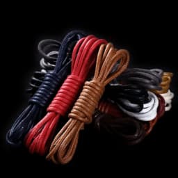 2pcs New Waxed Cotton Round Shoe laces Leather Shoes lace Waterproof Shoelaces Men Fashion Boots Shoelace Shoestring Accessories