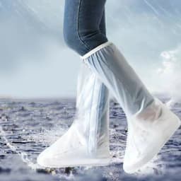 2024 New High Tube Waterproof Shoe Cover Long Length Slip-resistant Zipper Rain Boots Overshoes Waterproof Rainy Days Useful