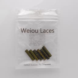 Weiou 2.5CM*6MM Shoelace Accessory Sneaker's Top Aglets Lacet Head's Nice Decoration Gold Lightning Burst Pattern Cordone Tips