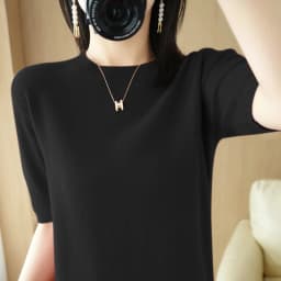 Spring 2022 New Women's O-Neck Short-Sleeved Exquisite Cashmere Sweater Pullover