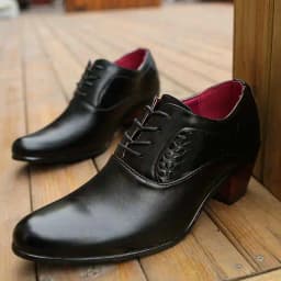 Men's Wedding Sneakers Heighten Leather Shoes Men Oxford Platform Shoes Pointed Toe Working Shoes High Heels Dress Sapatos G16