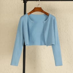 Black Cropped Knitted Sweater Korean Style Women's Coat Spring 2026 Long Sleeve Top Jersey Cardigan Female Clothing Blouses