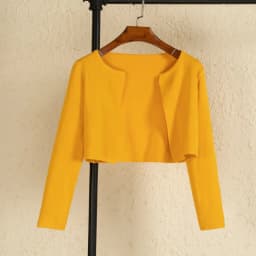 Black Cropped Knitted Sweater Korean Style Women's Coat Spring 2026 Long Sleeve Top Jersey Cardigan Female Clothing Blouses