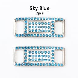 Colorful Rhinestone Buckle Laces Shoe Decoration Jeweled Sneakers Shoe Charms DIY Shoelaces Buckles Shoes Accesories 2pcs