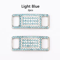 Colorful Rhinestone Buckle Laces Shoe Decoration Jeweled Sneakers Shoe Charms DIY Shoelaces Buckles Shoes Accesories 2pcs