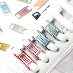 Colorful Rhinestone Buckle Laces Shoe Decoration Jeweled Sneakers Shoe Charms DIY Shoelaces Buckles Shoes Accesories 2pcs