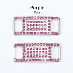 Colorful Rhinestone Buckle Laces Shoe Decoration Jeweled Sneakers Shoe Charms DIY Shoelaces Buckles Shoes Accesories 2pcs