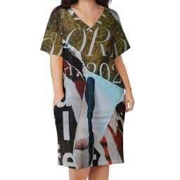 Newspaper Casual Dress Summer Old American Newspapers Kawaii Dresses Women Short Sleeve Korean Fashion Dress Plus Size 4XL 5XL