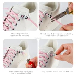 2025 New No Tie Shoe Laces Elastic Laces Sneakers Round Shoelaces Without Ties Kids Adult Quick Shoe Lace Rubber Bands for Shoes